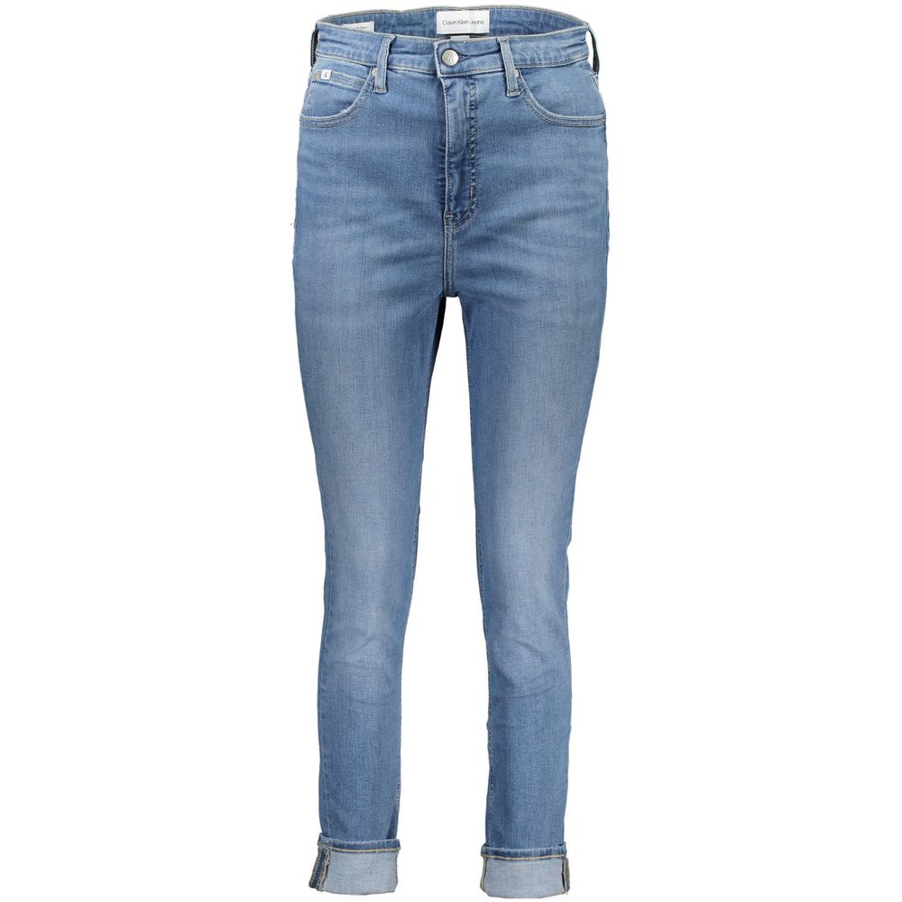 Blue Cotton Women Jeans