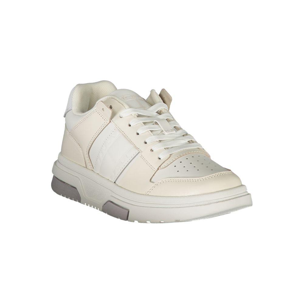 White Polyester Sneaker