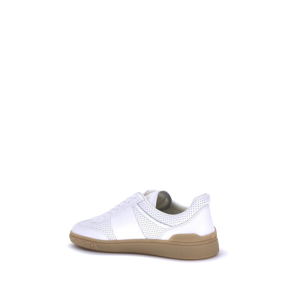 White Rubber Low Top Sneakers