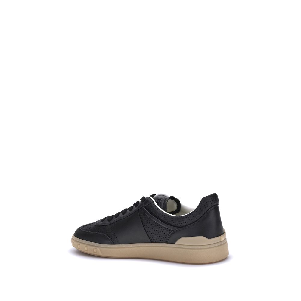 Black Rubber Low Top Sneakers