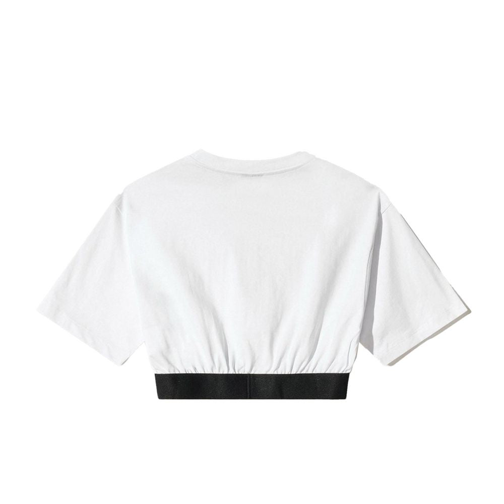 White Cotton Women T-Shirt