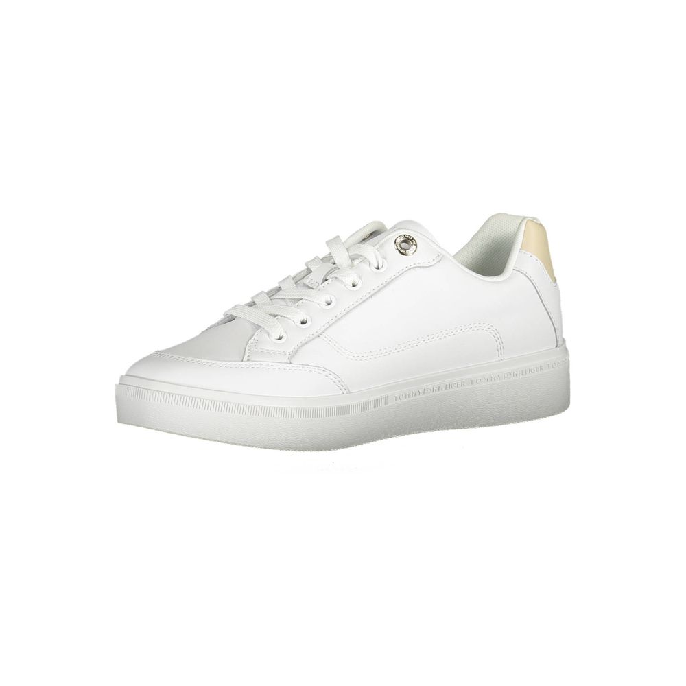 White Polyester Sneaker