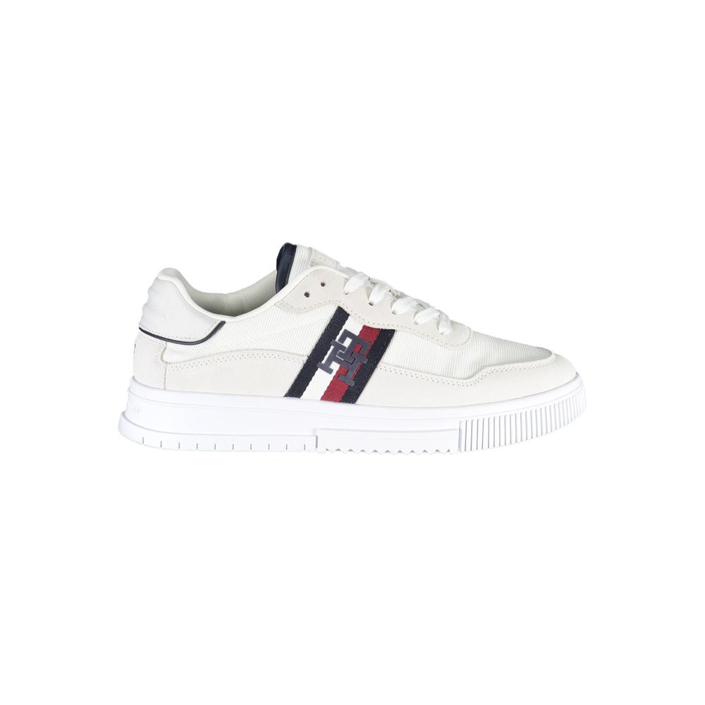 White Polyester Sneaker