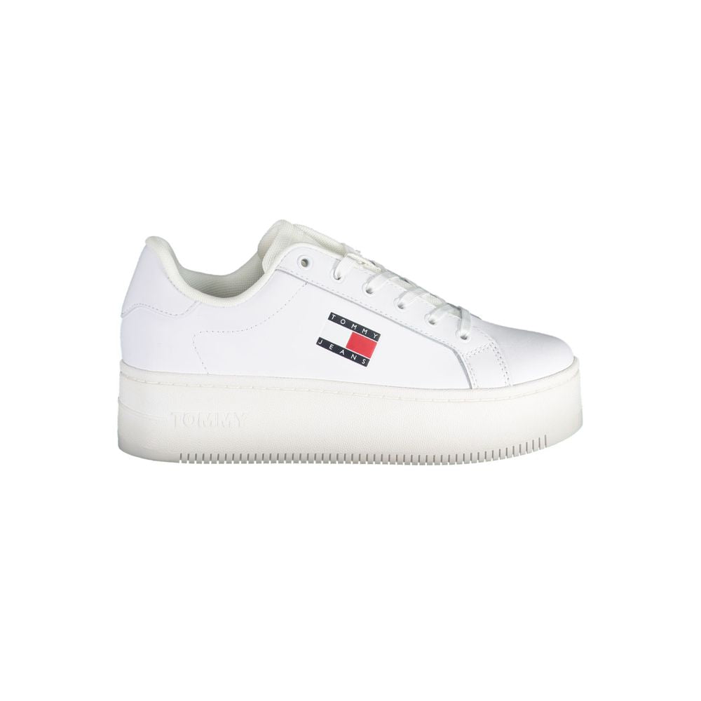 White Polyester Sneaker