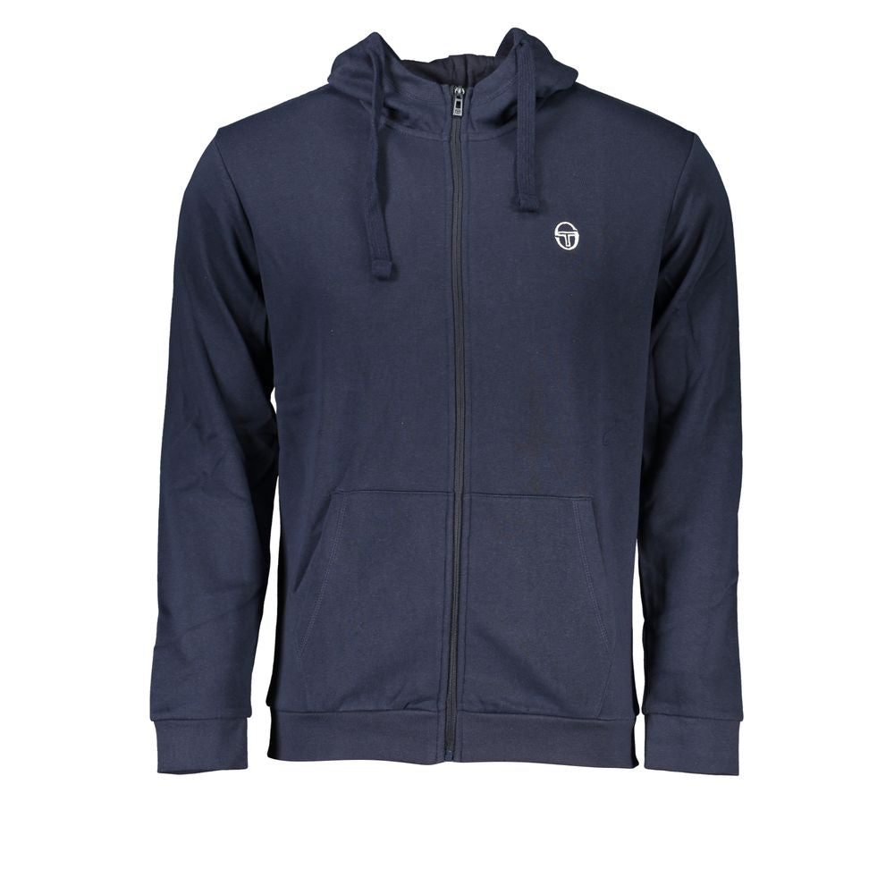 Blue Cotton Men Sweater