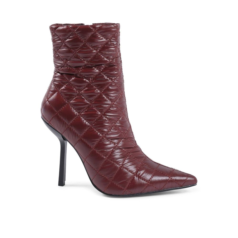 Bordeaux Fabric Ankle Boots