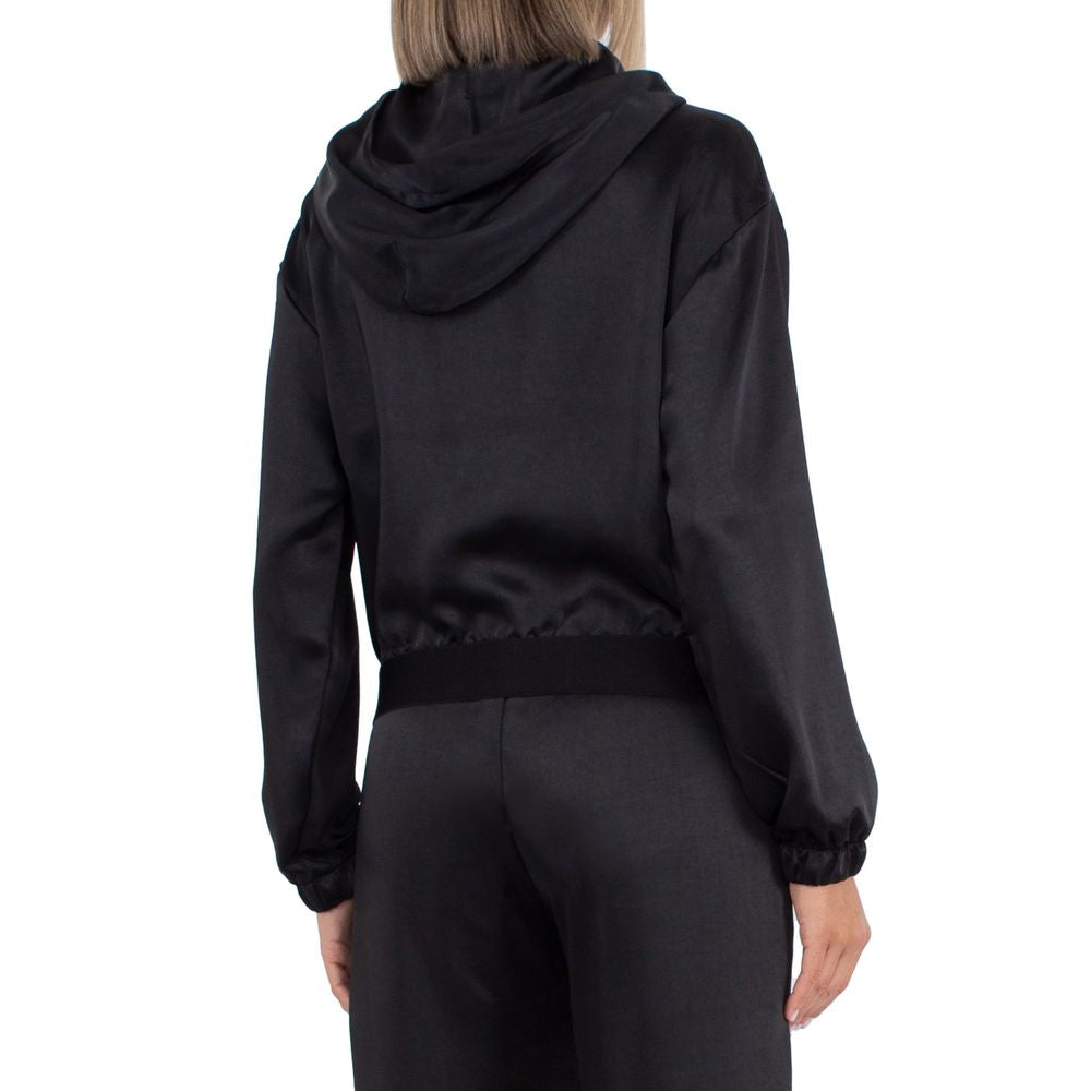 Black Polyester Women Jacket