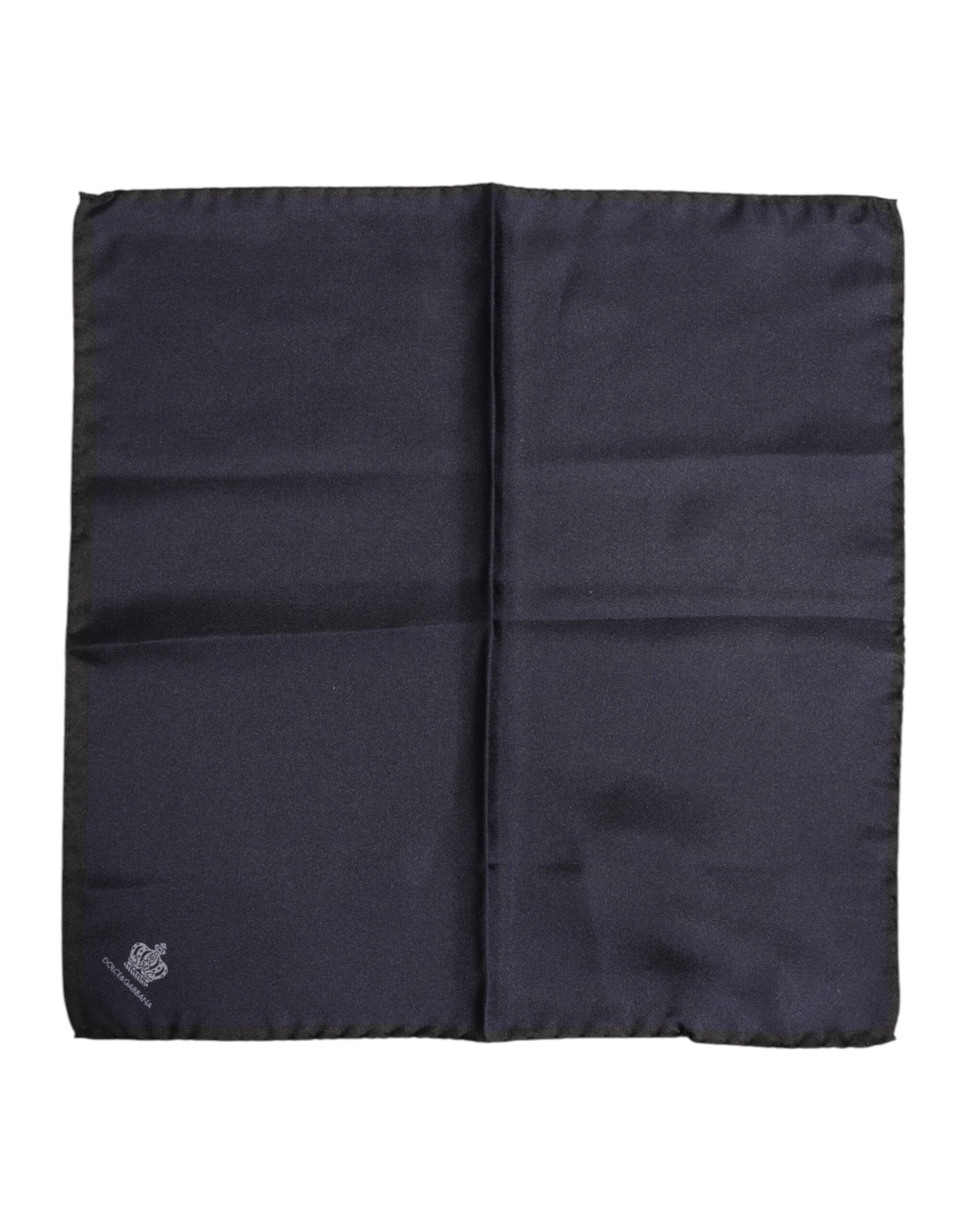 Blue DG Crown Silk Square Men Foulard Scarf