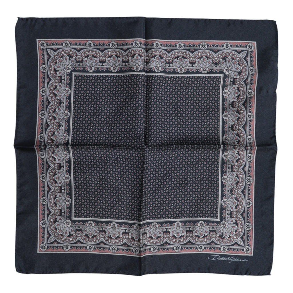 Multicolor Fantasy Silk Square Foulard Scarf