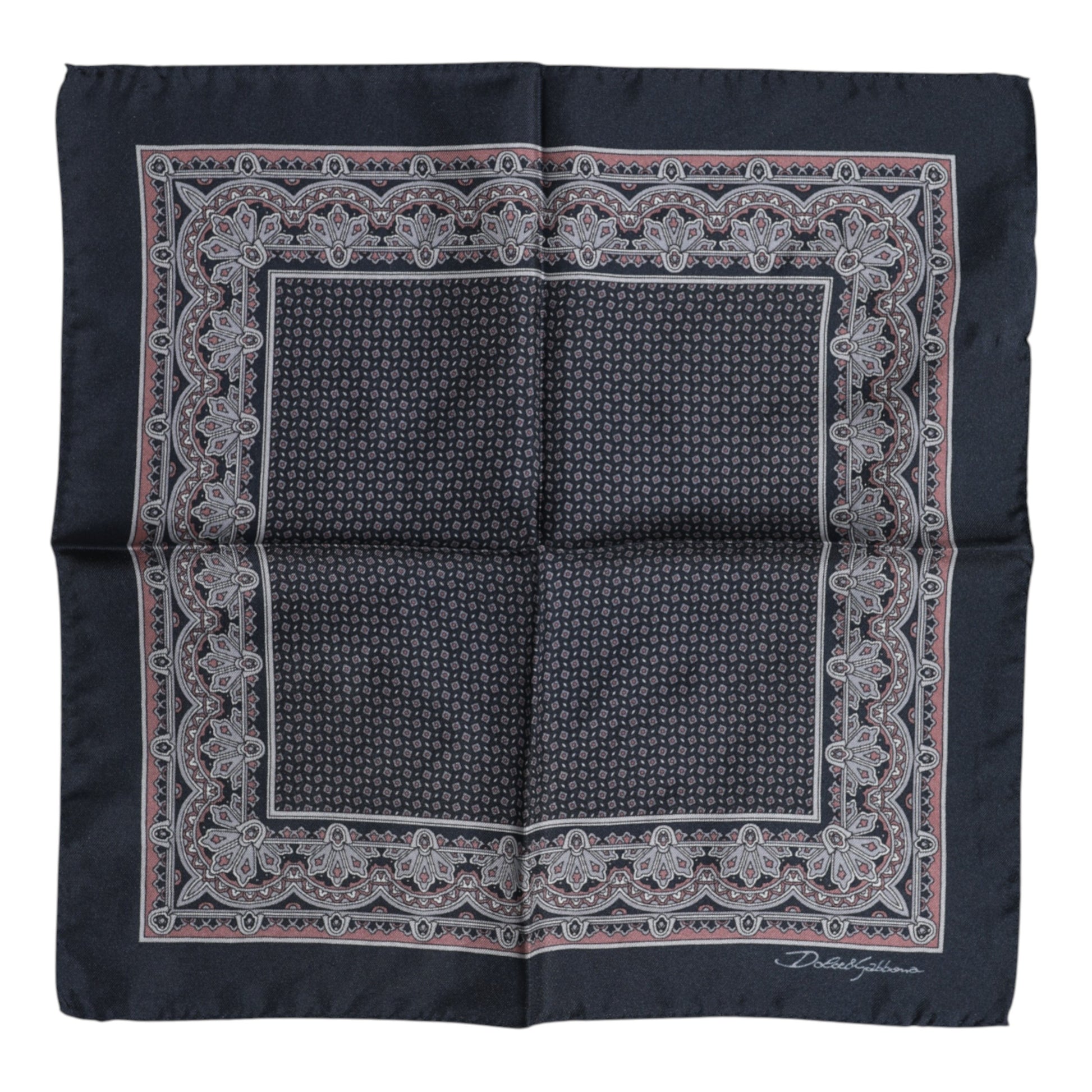 Multicolor Fantasy Silk Square Foulard Scarf