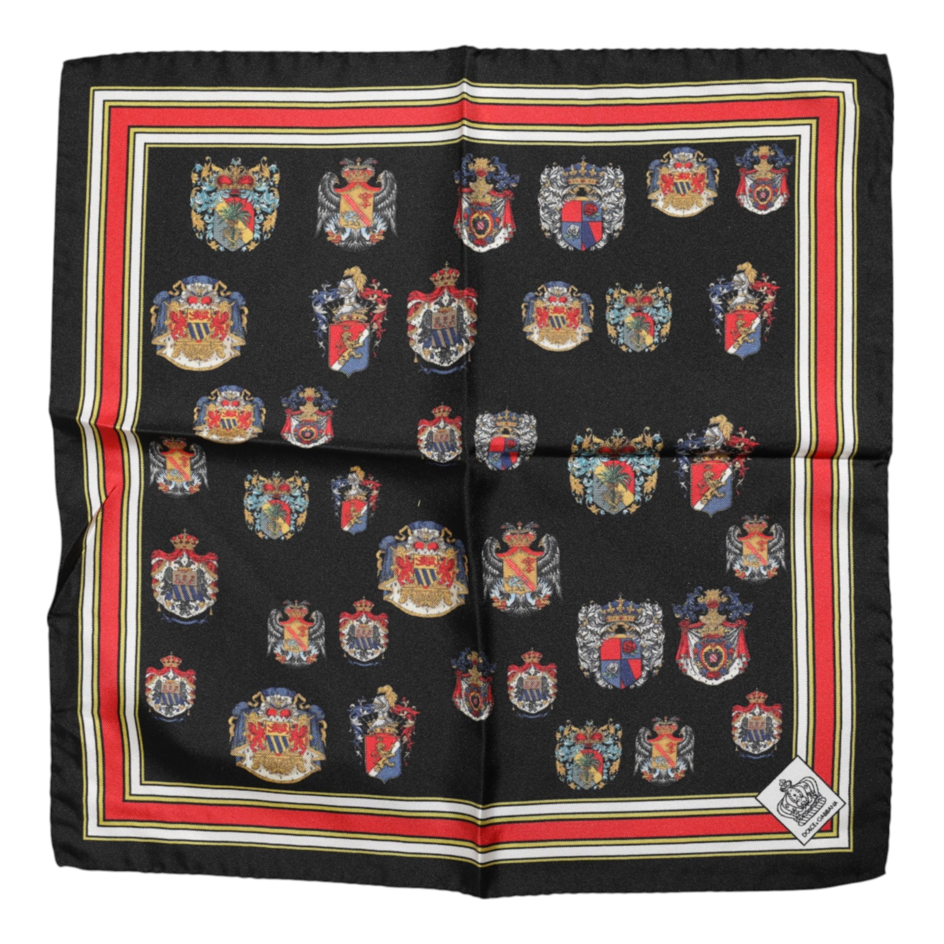 Multicolor Silk Square Men Foulard Scarf