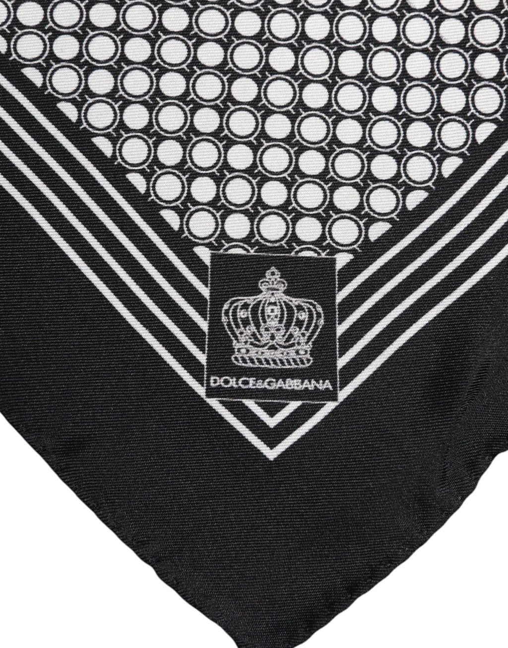 Black White Patterned Square Men Foulard Scarf