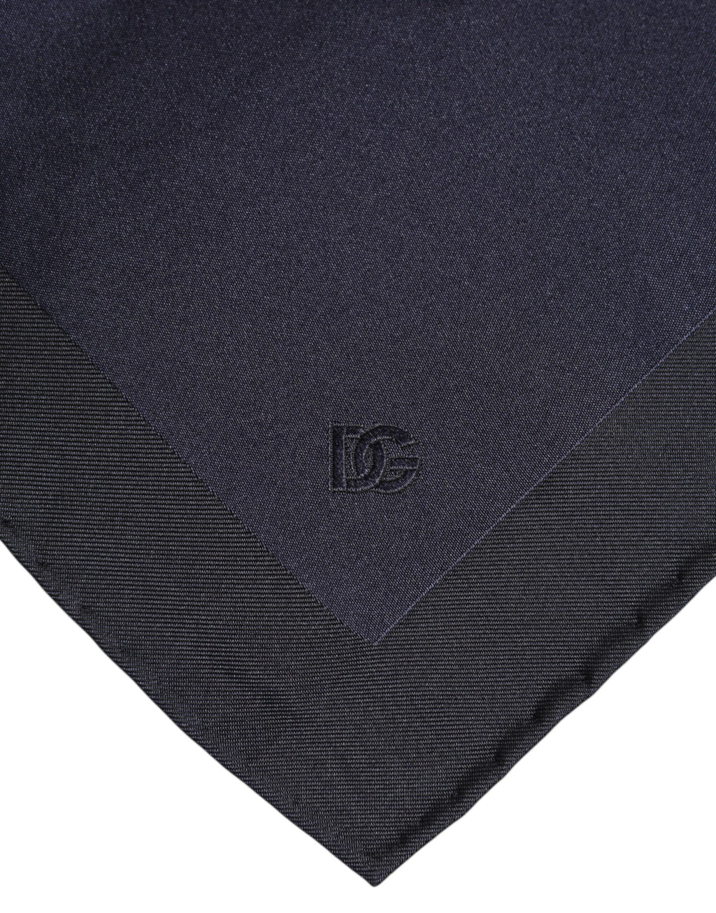 Dark Blue Silk Square Men Foulard Scarf