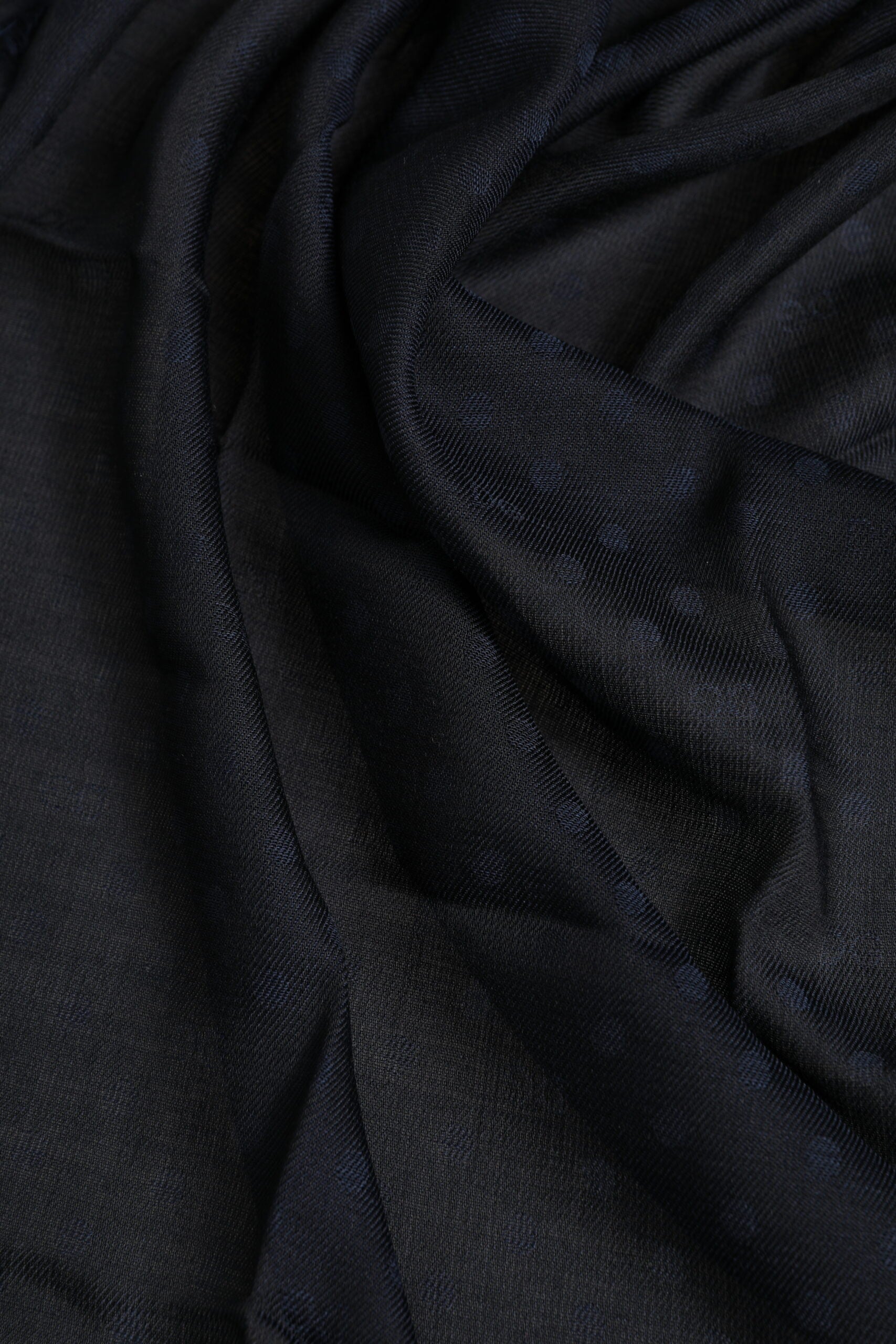 Blue Viscose Fringes Neck Warmer Scarf