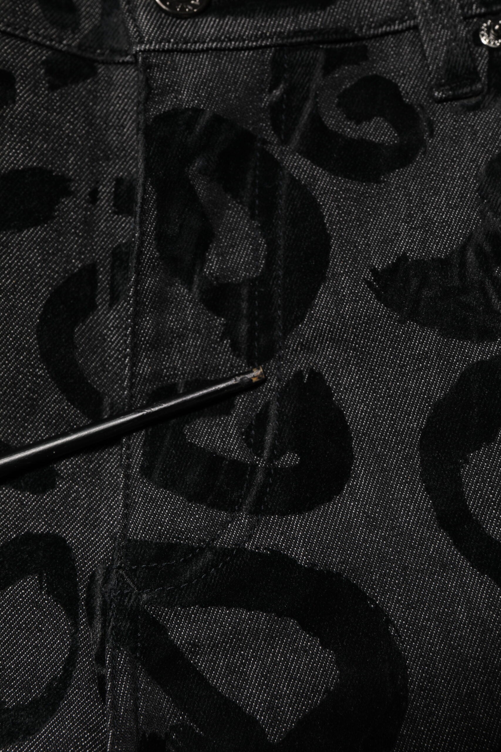 Gray Cotton DG Logo Straight Men Denim Jeans