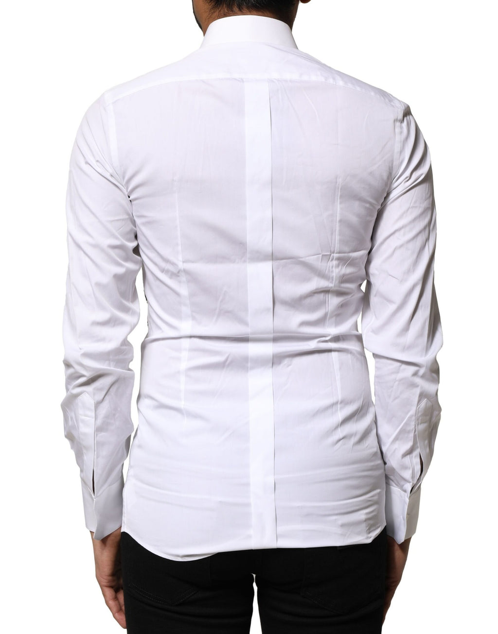 White GOLD Embroidery Detailed Dress Shirt