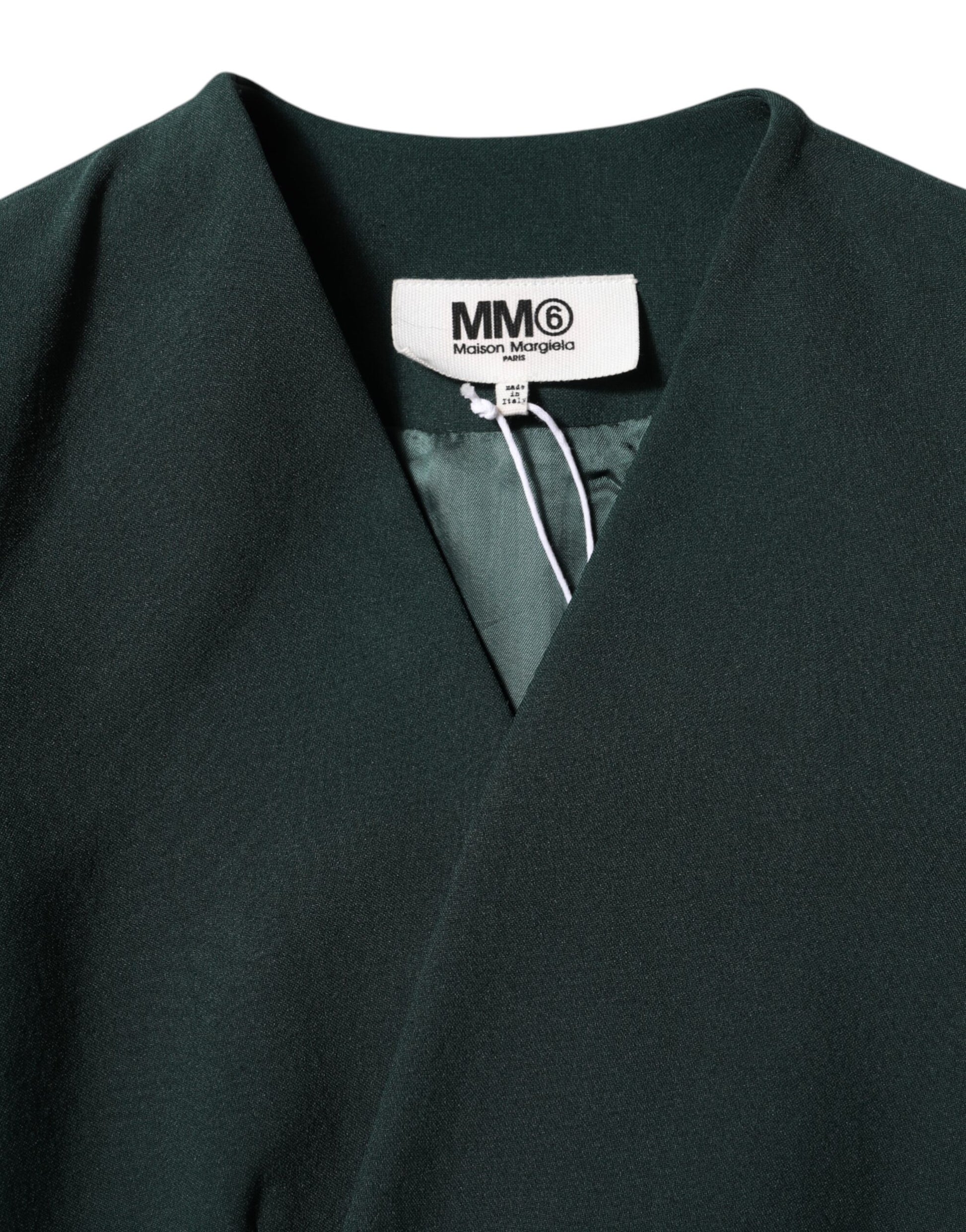 Green Single Breasted One Button Coat Jacket