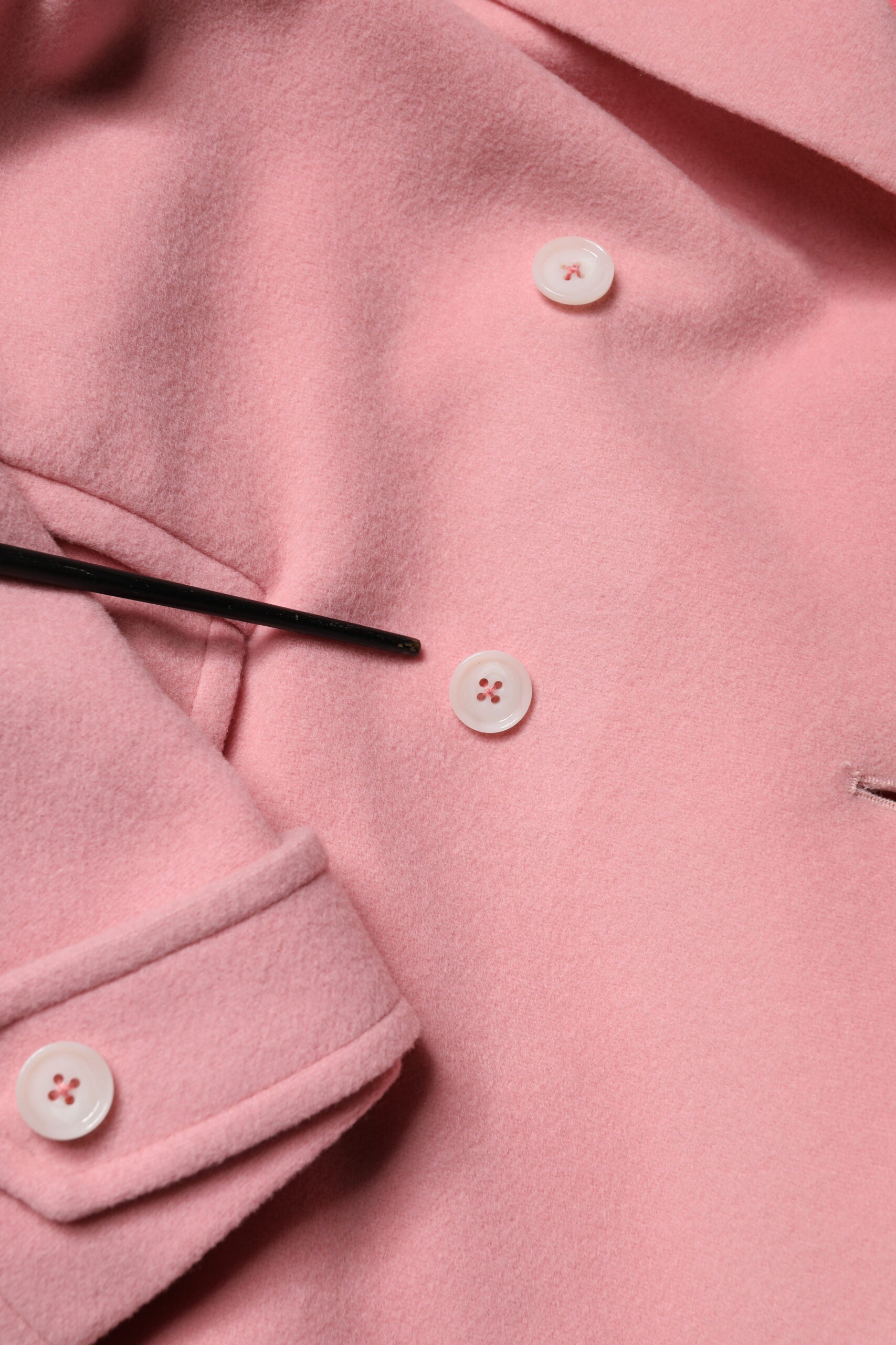 Pink Wool Double Breasted Blazer Coat Jacket