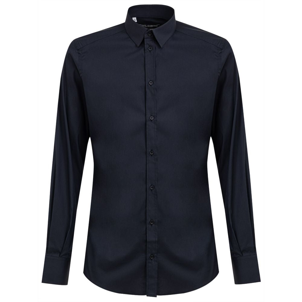 Blue Cotton Dress Shirt