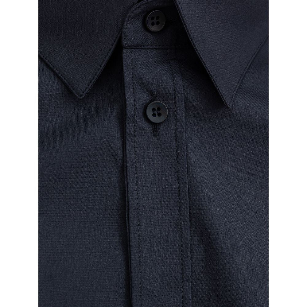 Blue Cotton Dress Shirt