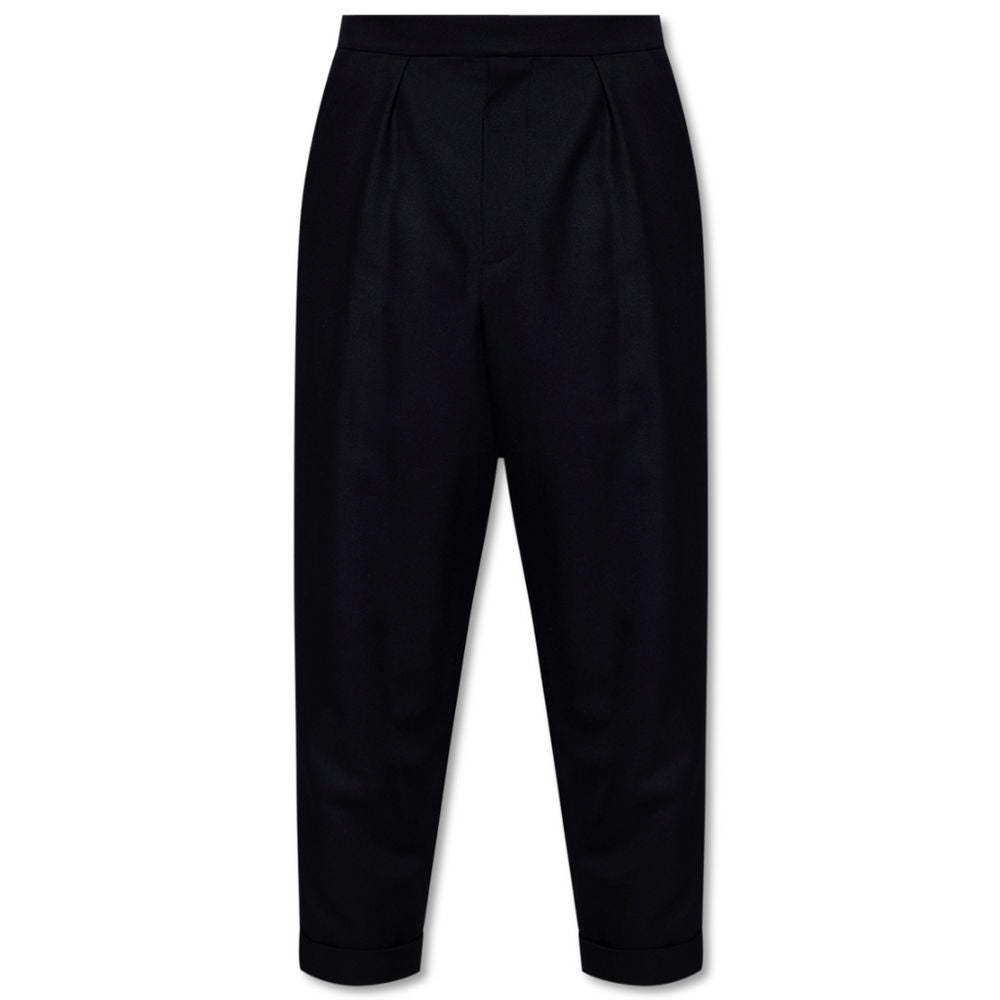 Black Cotton Men Trousers
