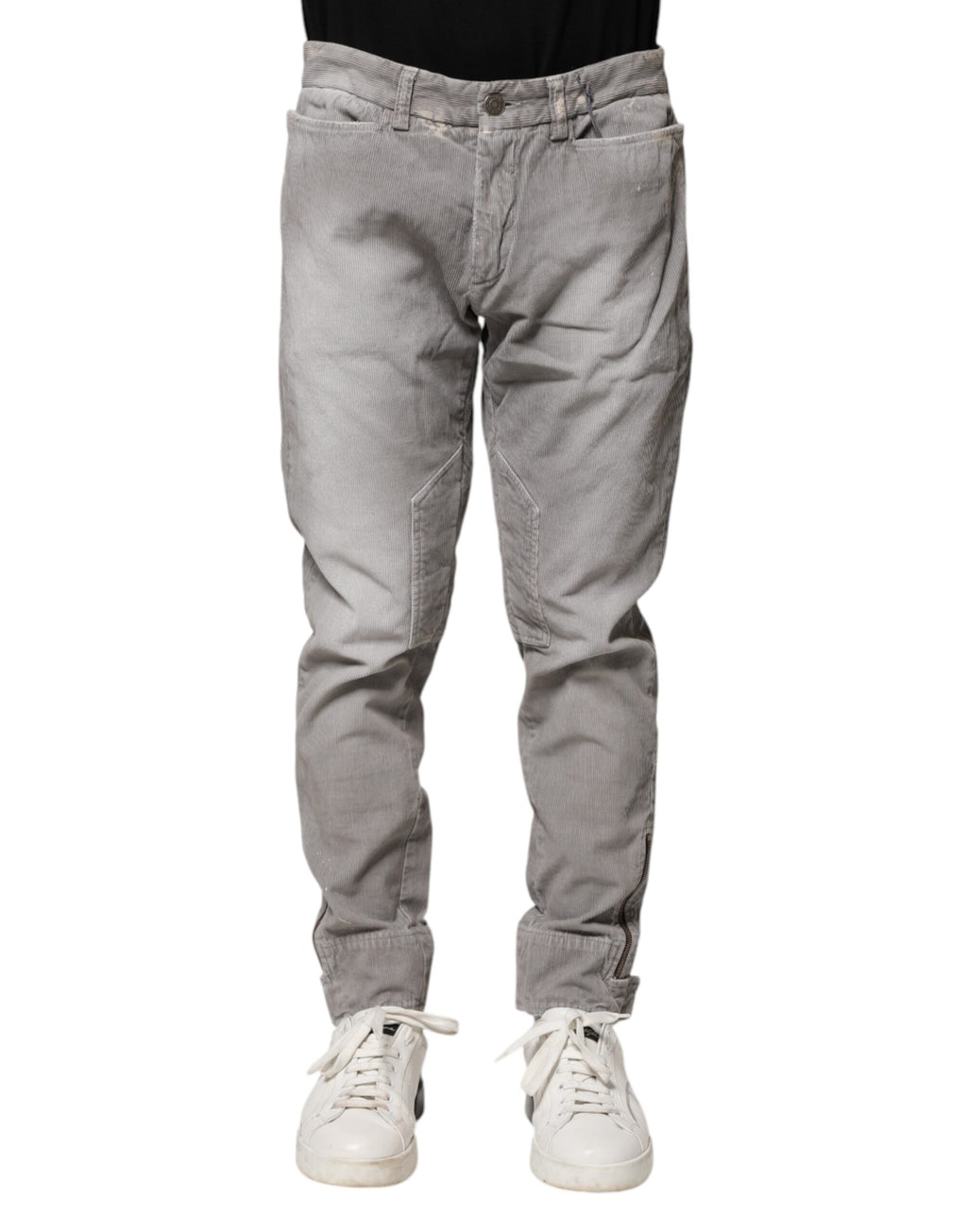 Light Gray Washed Skinny Fit Men Denim Jeans