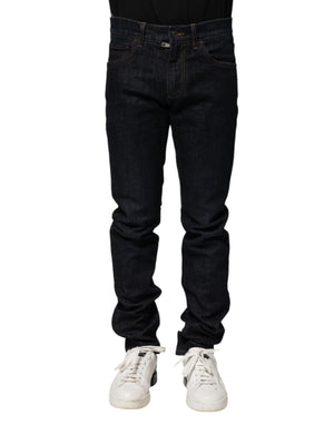 Black Cotton Skinny Denim Men Jeans