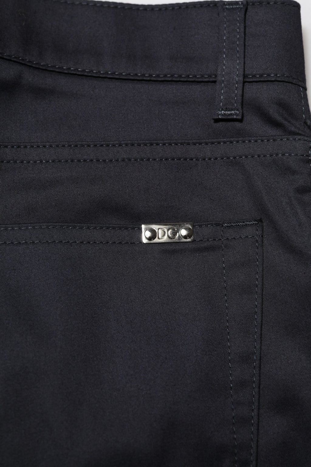 Black Cotton Skinny Mid Waist Pants