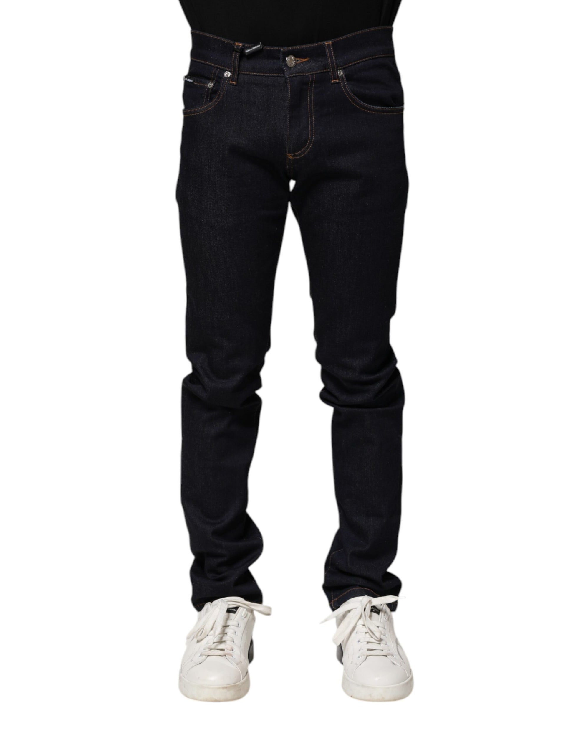 Black Cotton Skinny Men Denim Jeans