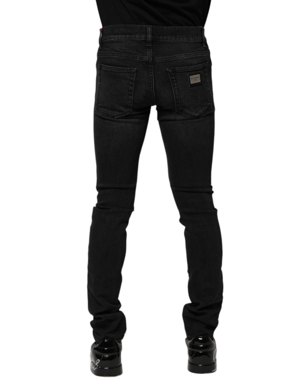 Black Cotton Skinny Men Denim Jeans