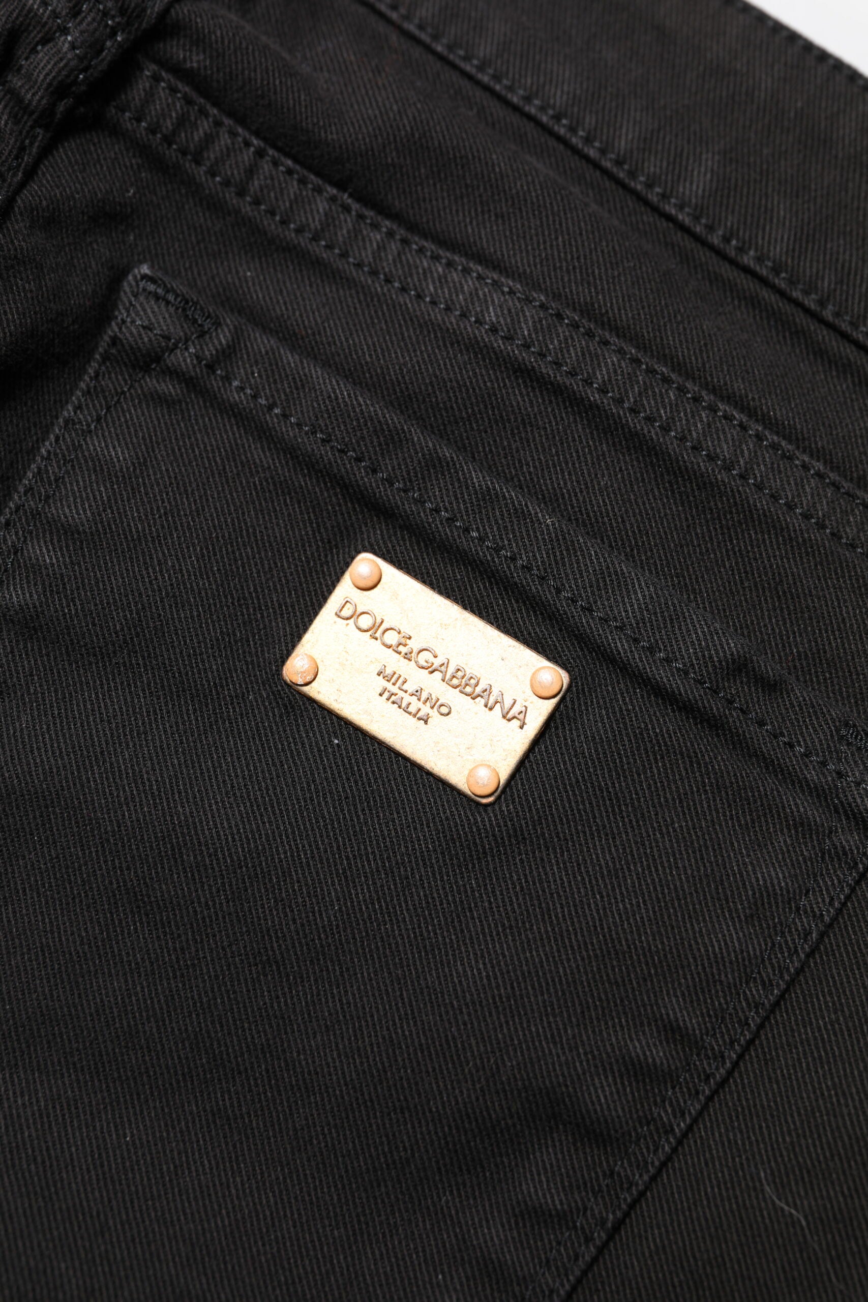 Black Cotton Skinny Mid Waisted Denim Jeans