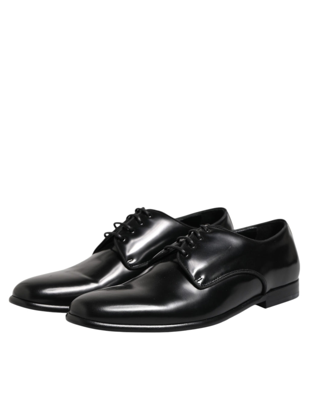Black Leather Lace Up Derby Men Dress Shoes