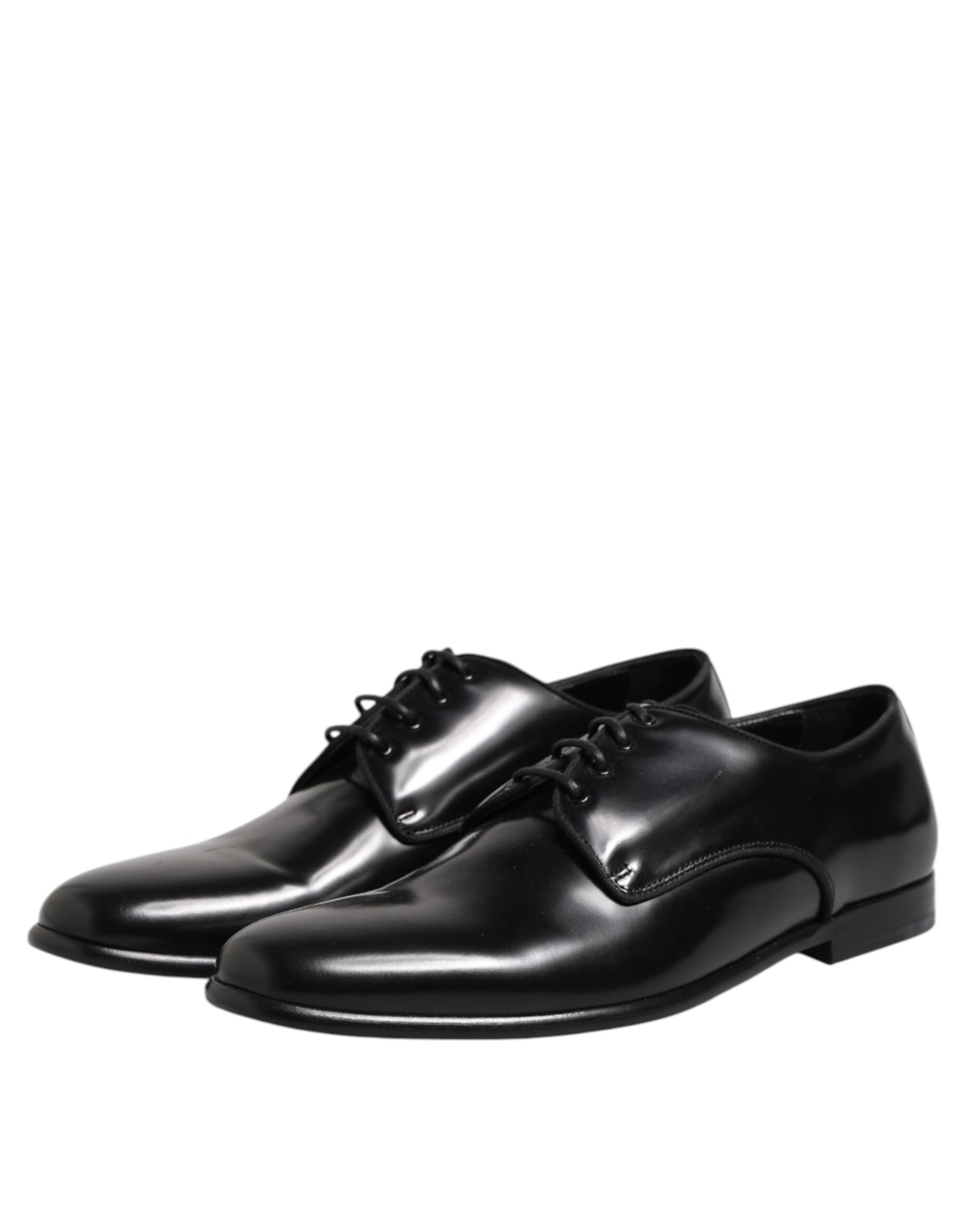 Black Leather Lace Up Derby Men Dress Shoes