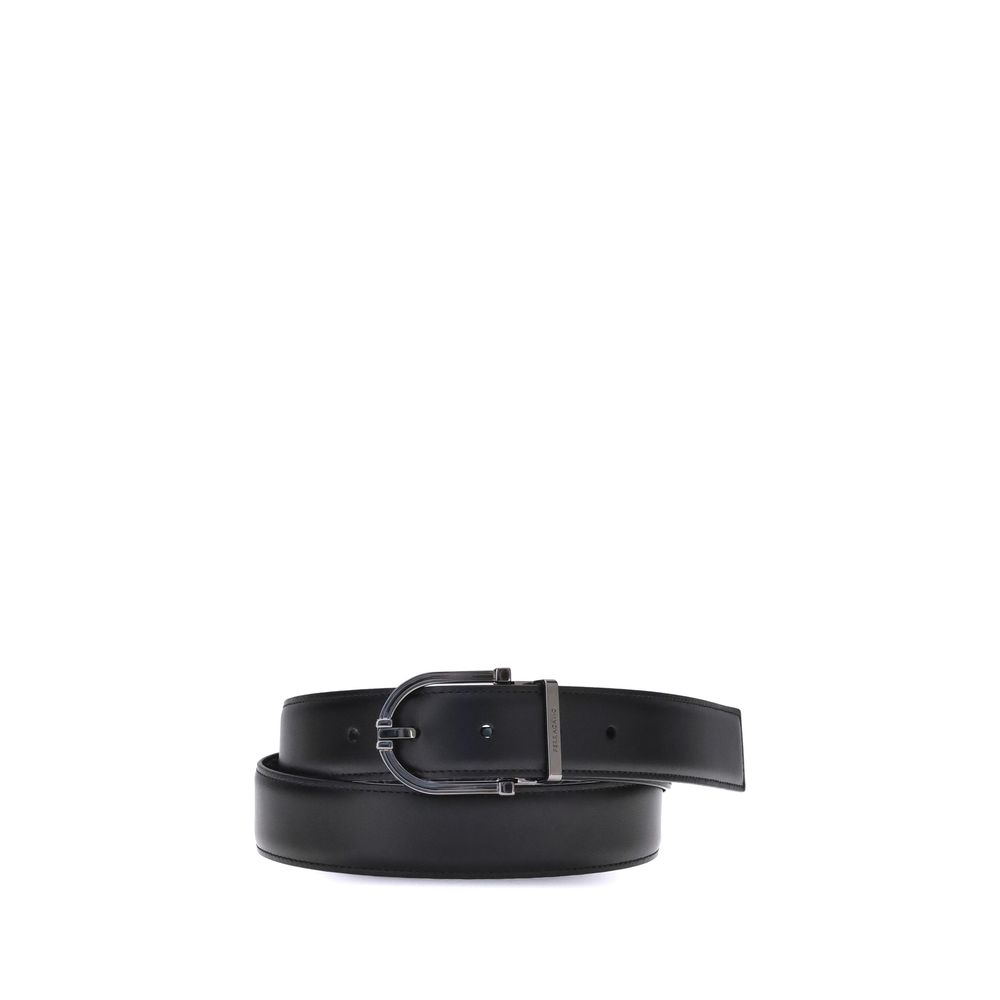 Black Calf Leather Bos Taurus Belt