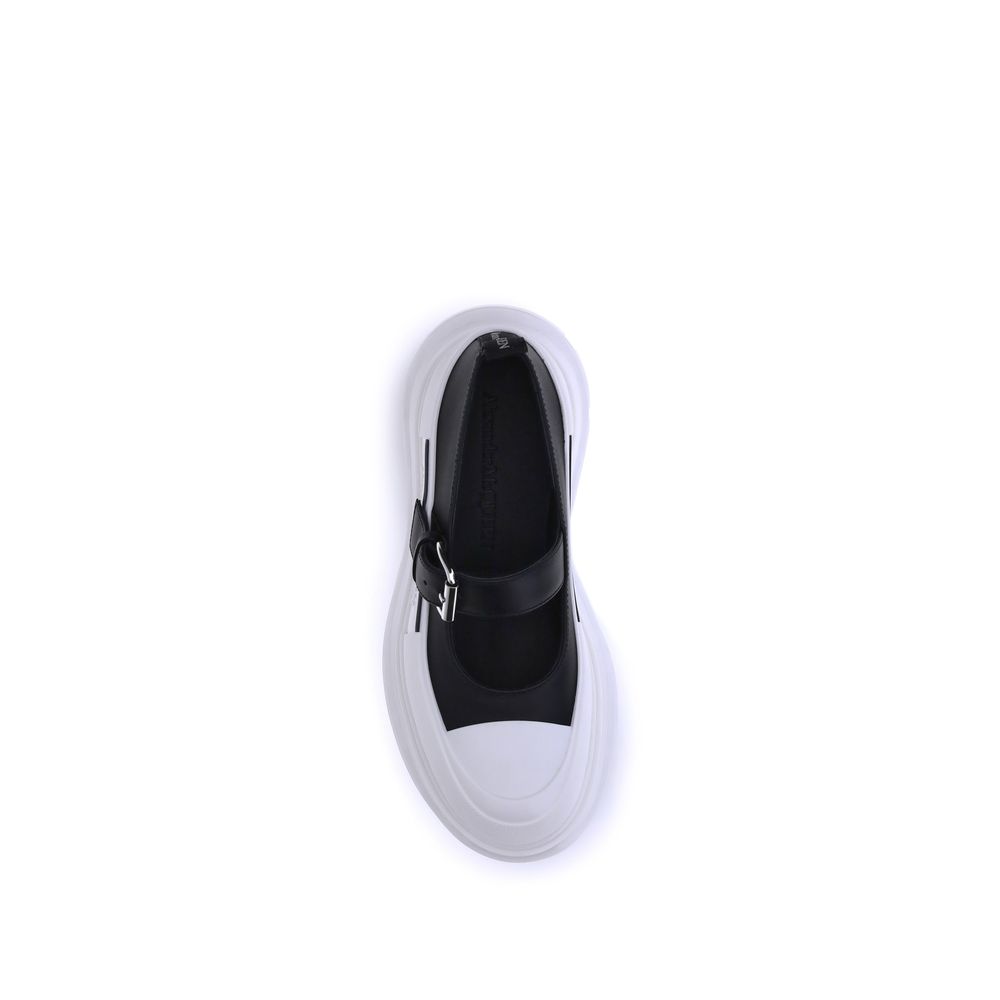 Black Rubber Ballet Flats