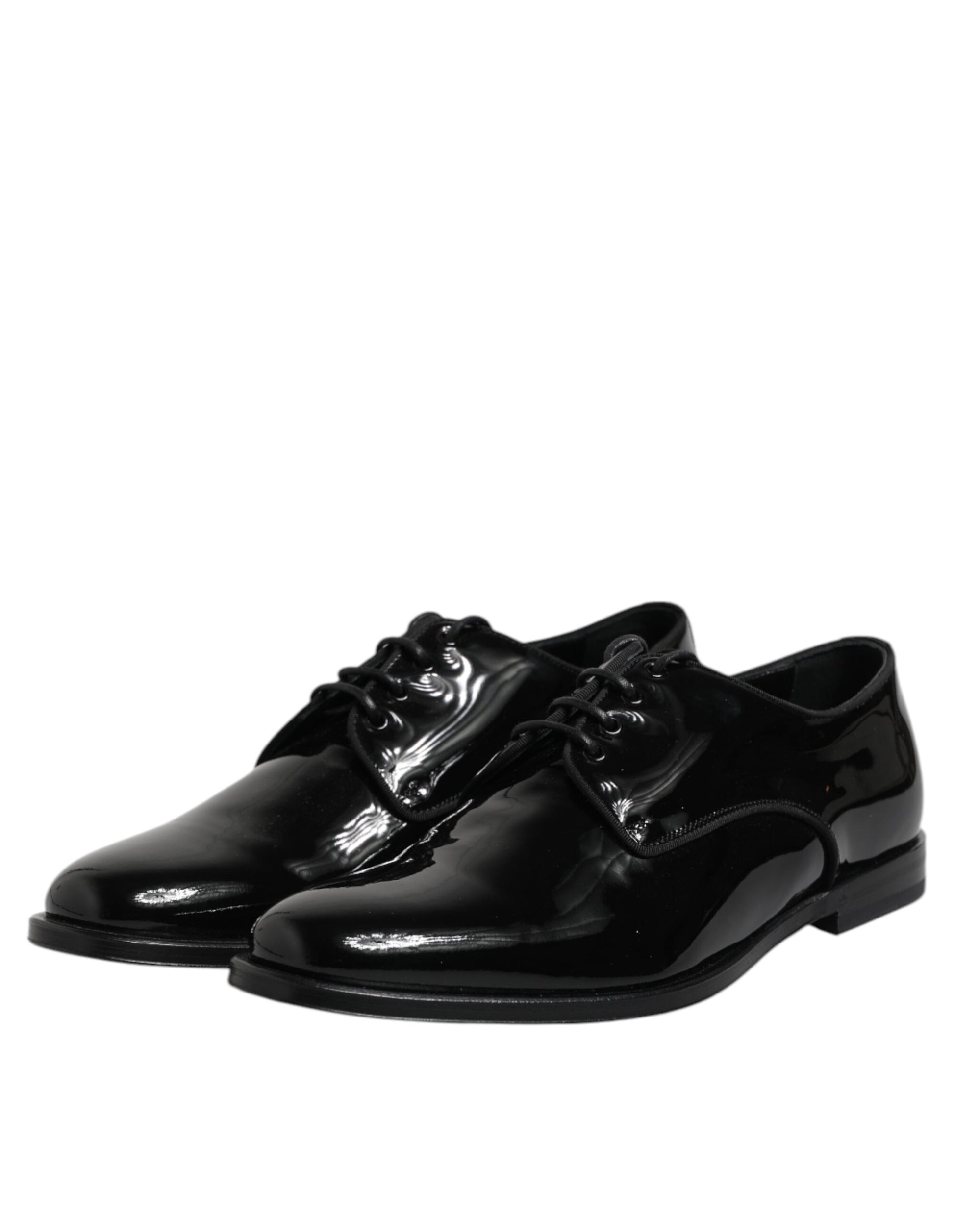 Black Patent Leather Derby Formal Dress Shoes