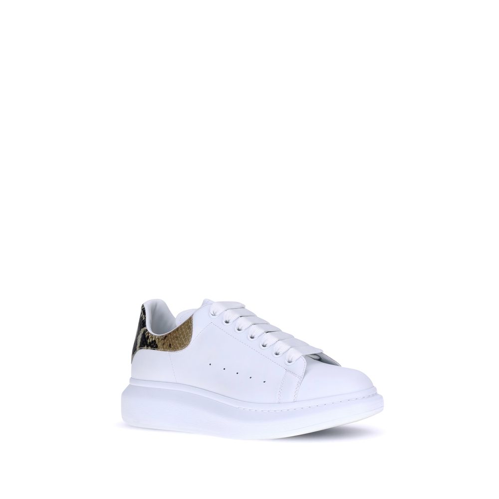 White Calf Leather Bos Taurus Platform Sneakers