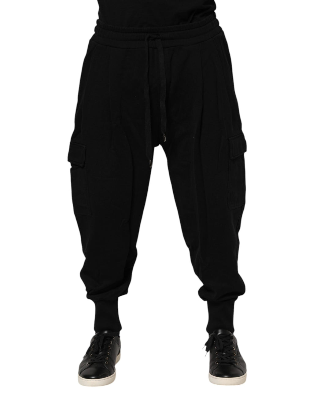 Black Cotton Logo Jogger Sweatpants Pants