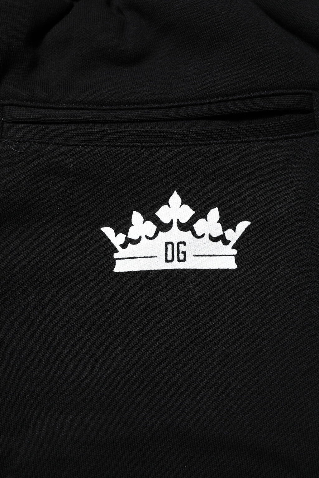 Black Cotton Crown Jogger Sweatpants Pants