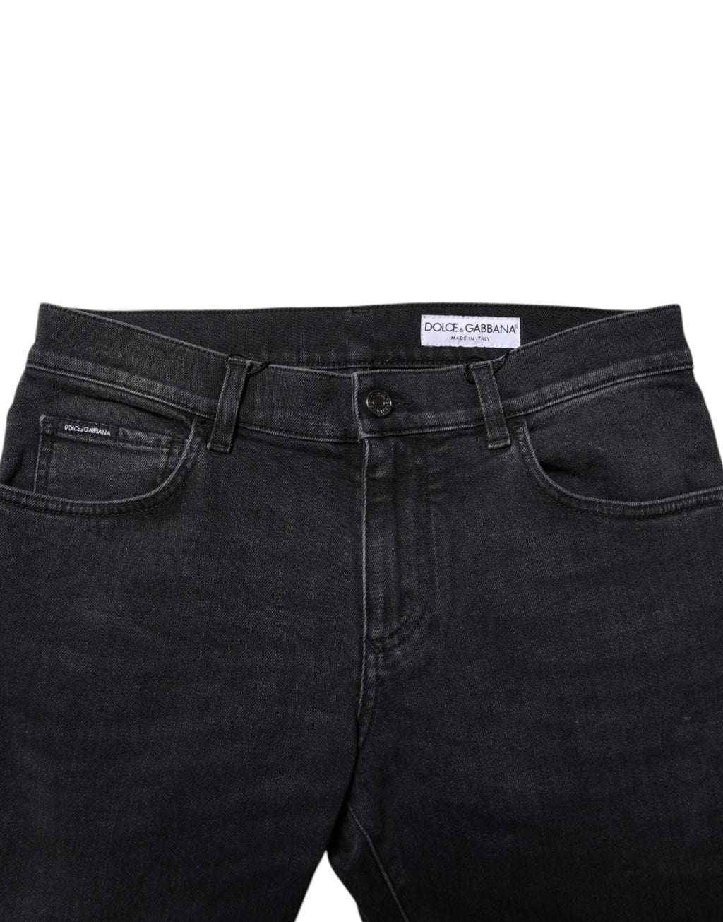 Black Washed Cotton Skinny Denim Jeans