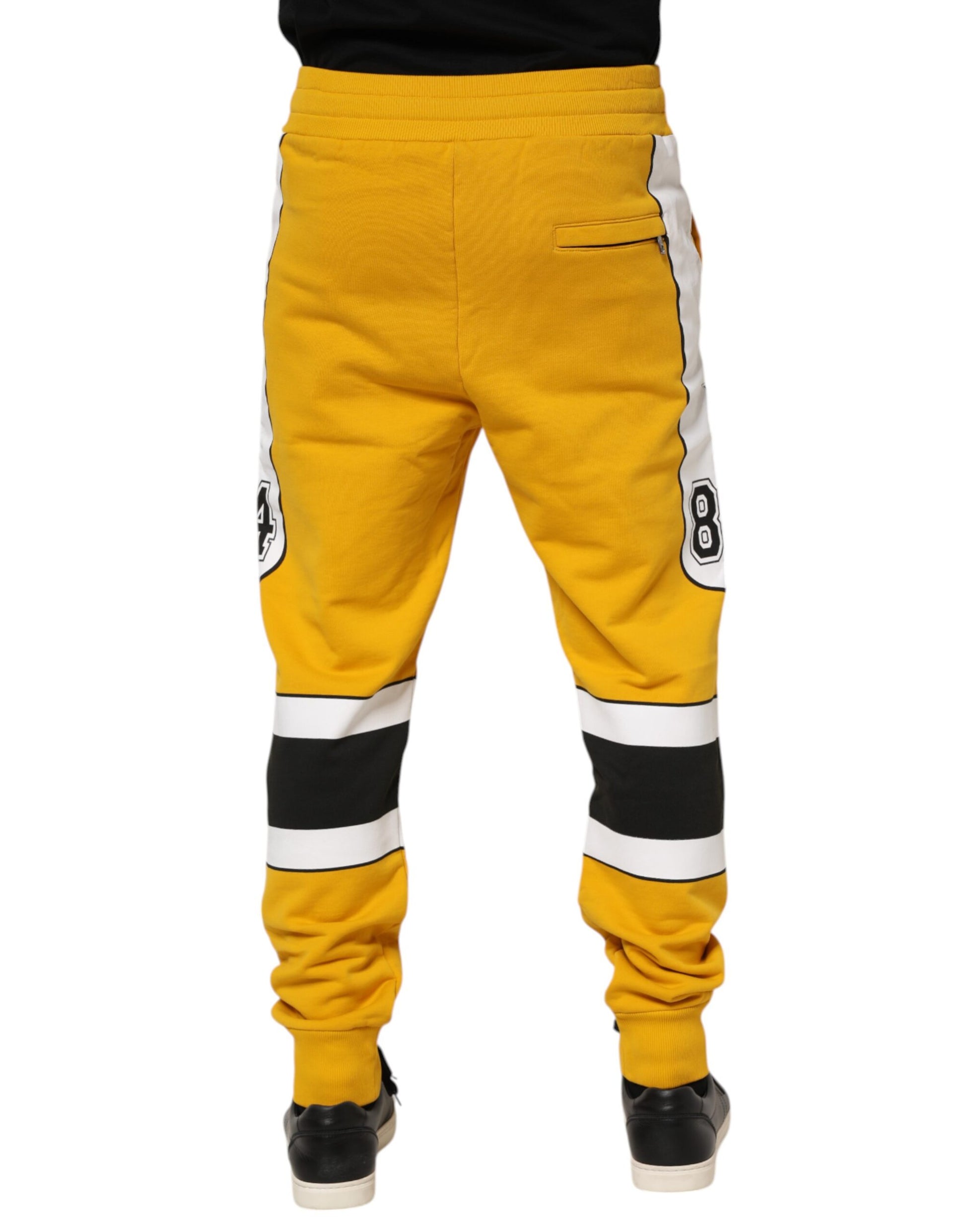 Yellow Cotton Sweatpants Jogger Pants
