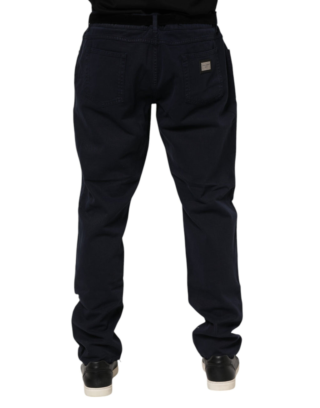 Black Cotton Tapered Denim Jeans