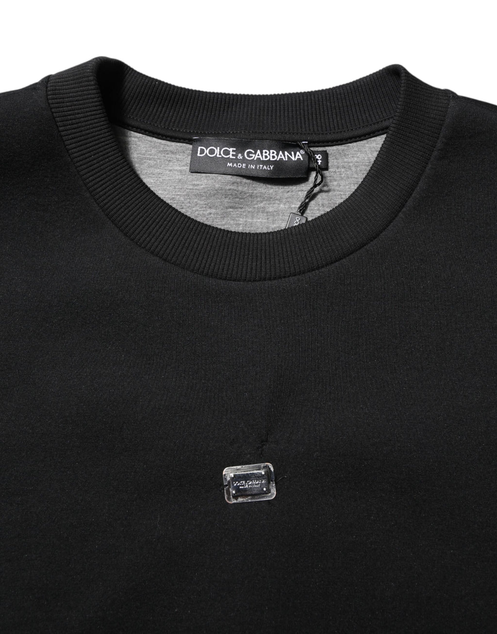 Black Modal DG Logo Plaque Pullover Sweater