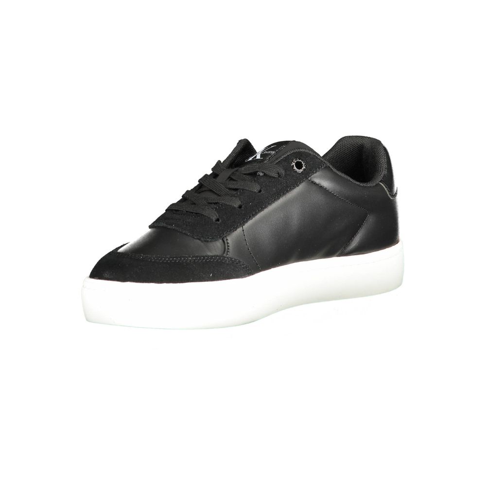 Black Polyester Sneaker