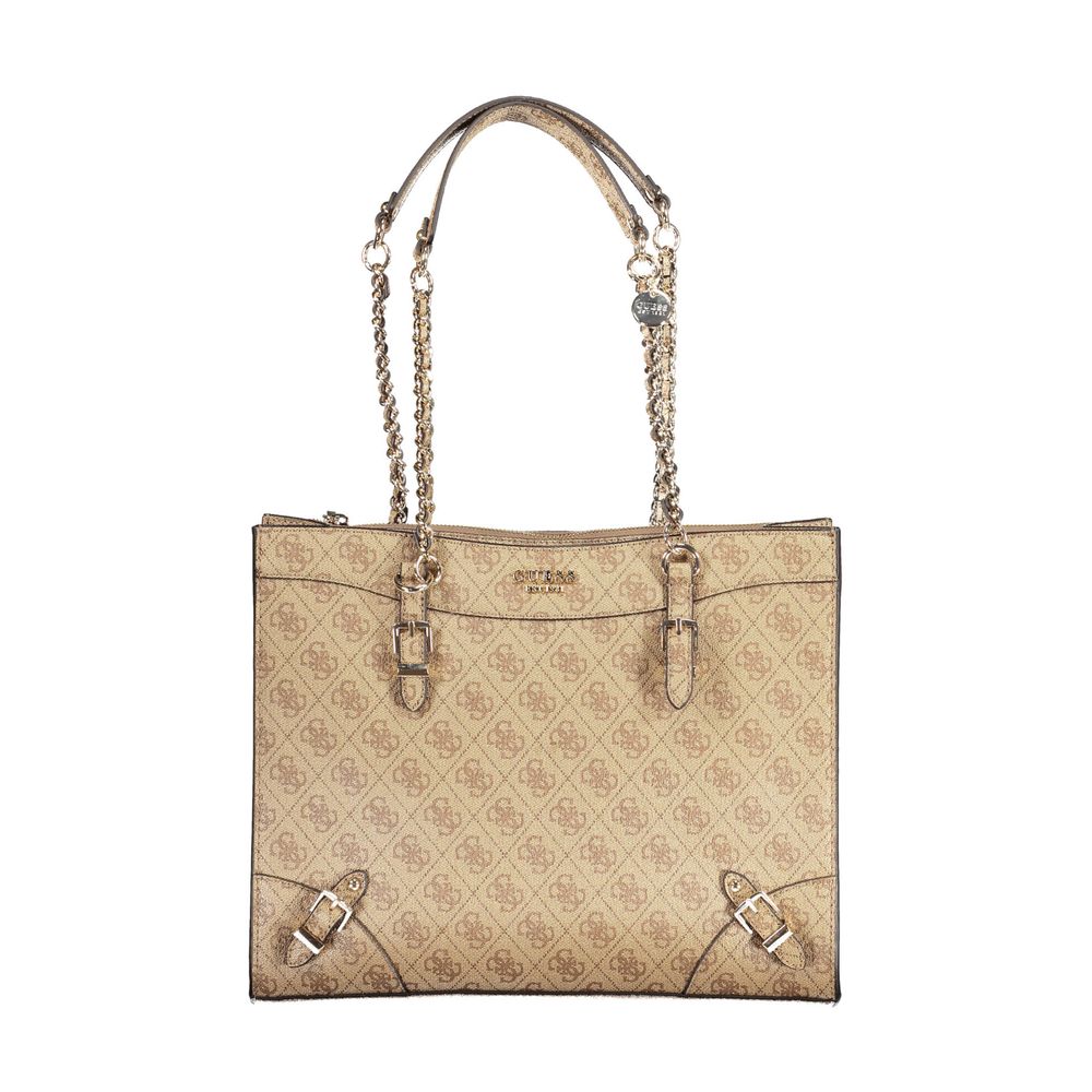Beige Polyethylene Handbag