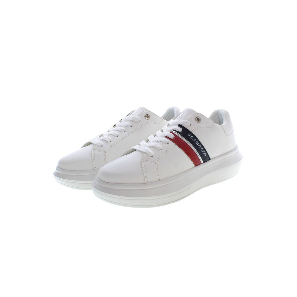 White Polyester Sneaker