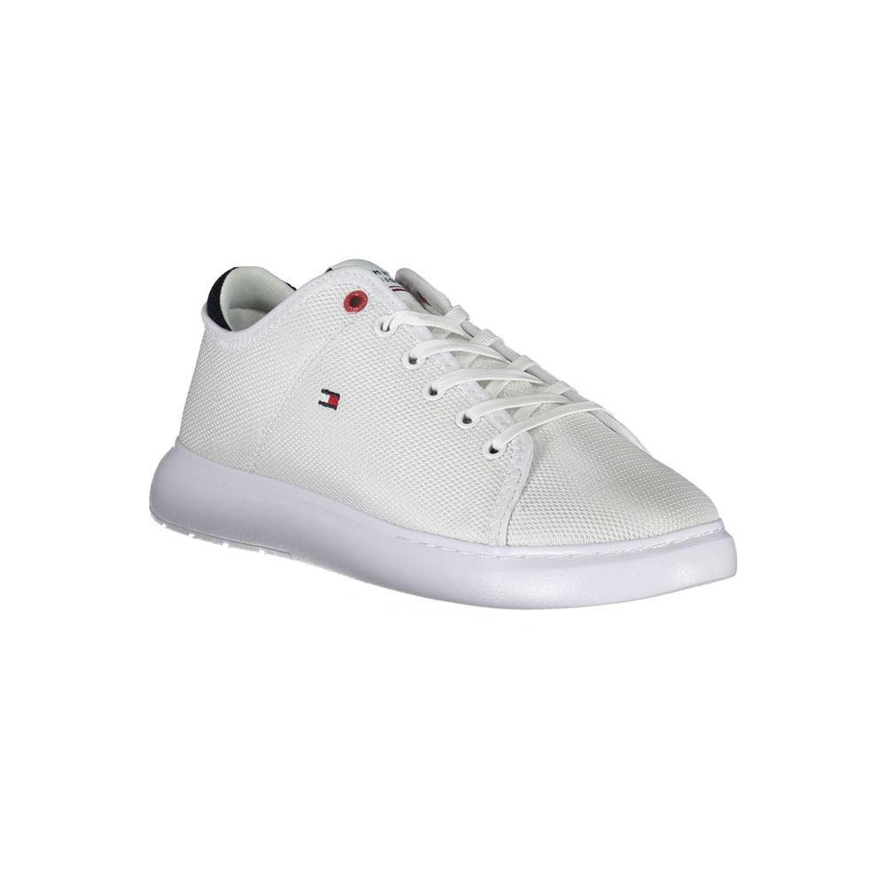White Polyester Sneaker