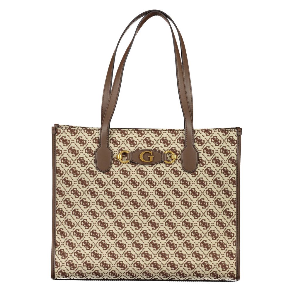 Brown Polyester Handbag