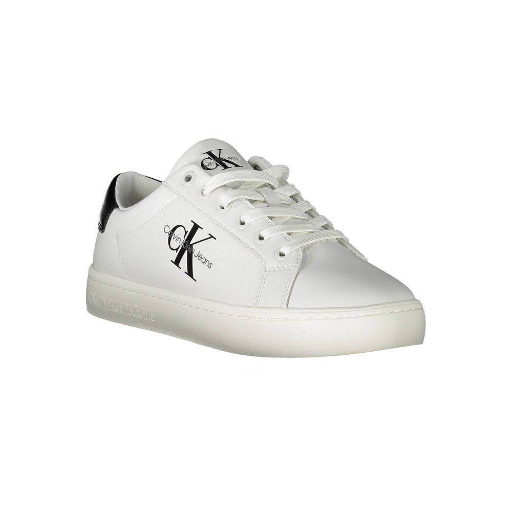 White Polyester Sneaker