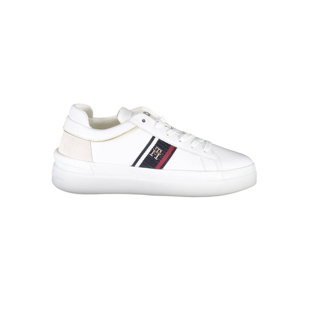 White Polyester Sneaker